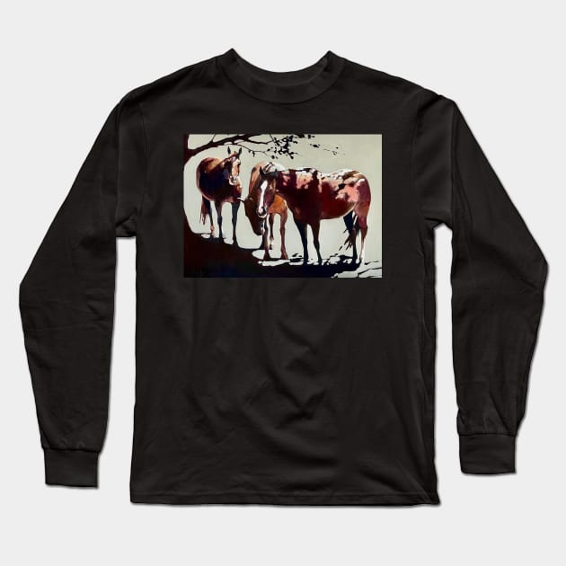 horse group Long Sleeve T-Shirt by hortonfineart